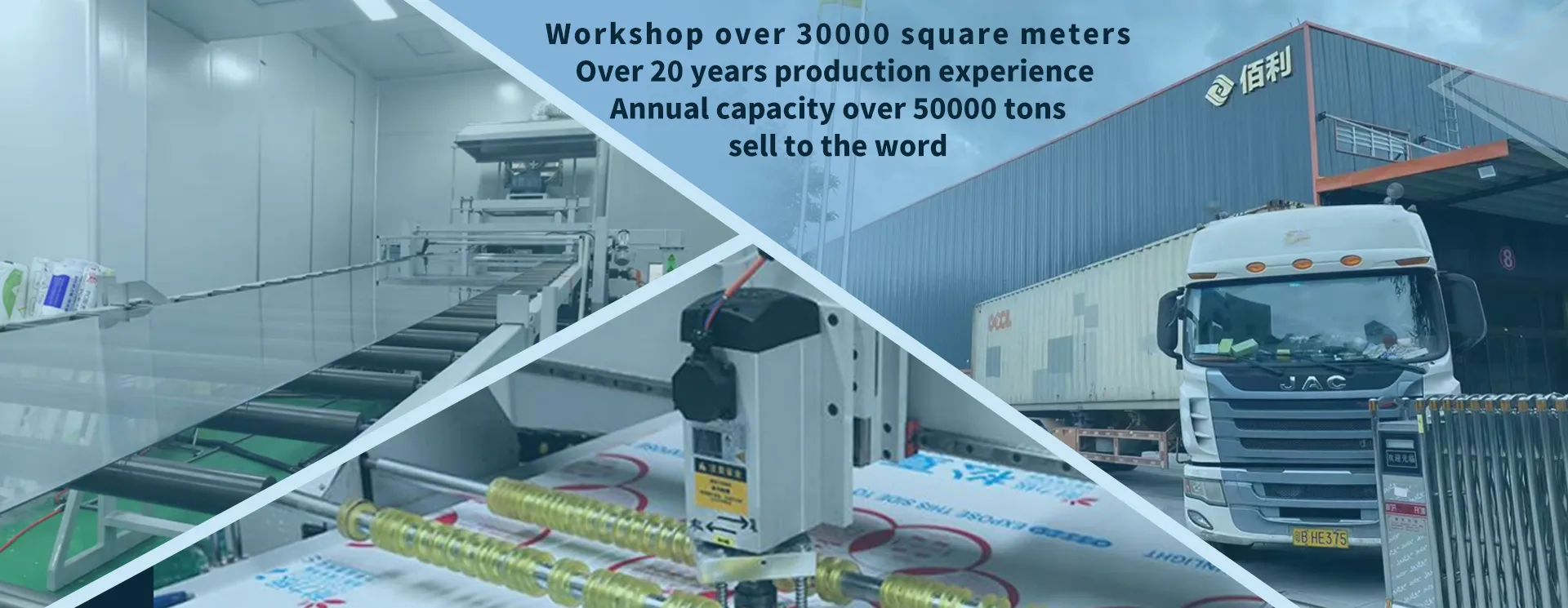 China polycarbonate sheet factory with 30,000 m² workshop and global logistics